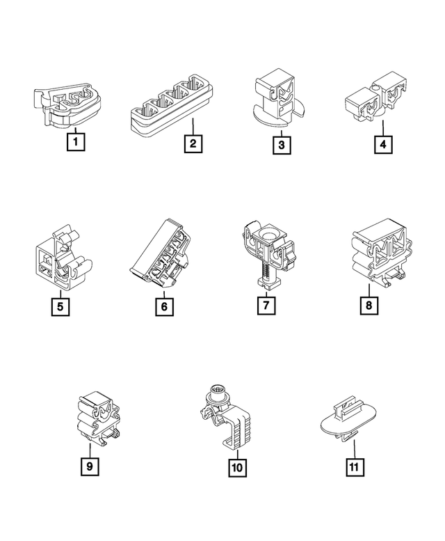 68073497AA - Brakes: Brake Tube Clip for Mopar Image