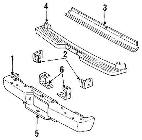 Bumper & Components - Rear for 1994 Ford Explorer #0