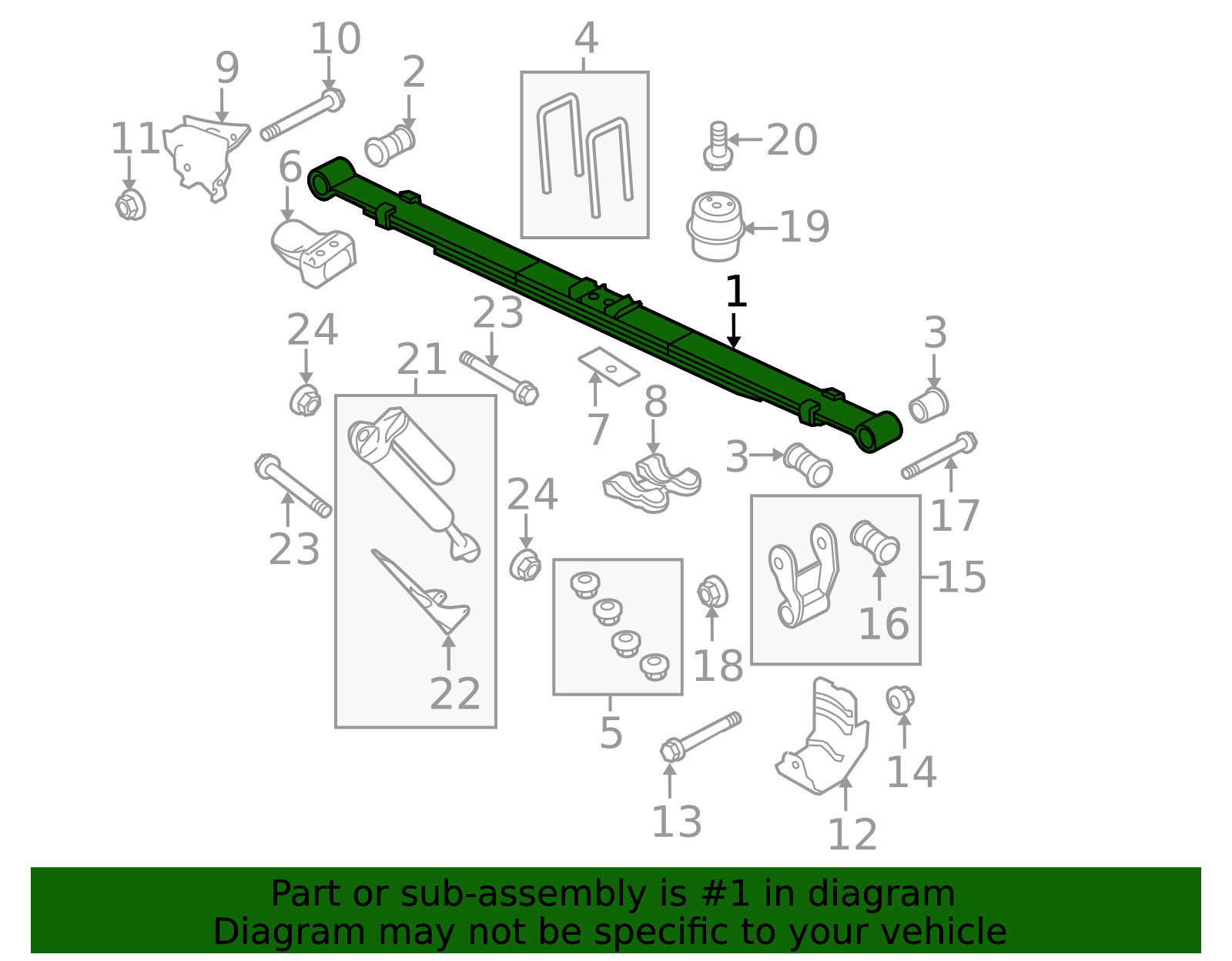 DL3Z-5560-G - Leaf Spring 2011-2014 Ford F-150 | Ford Parts Direct