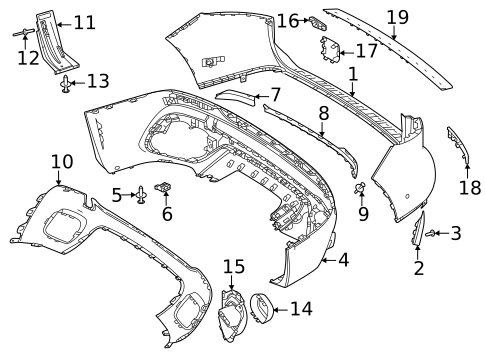 Bumper & Components - Rear for 2021 Mercedes-Benz GLA250 #0