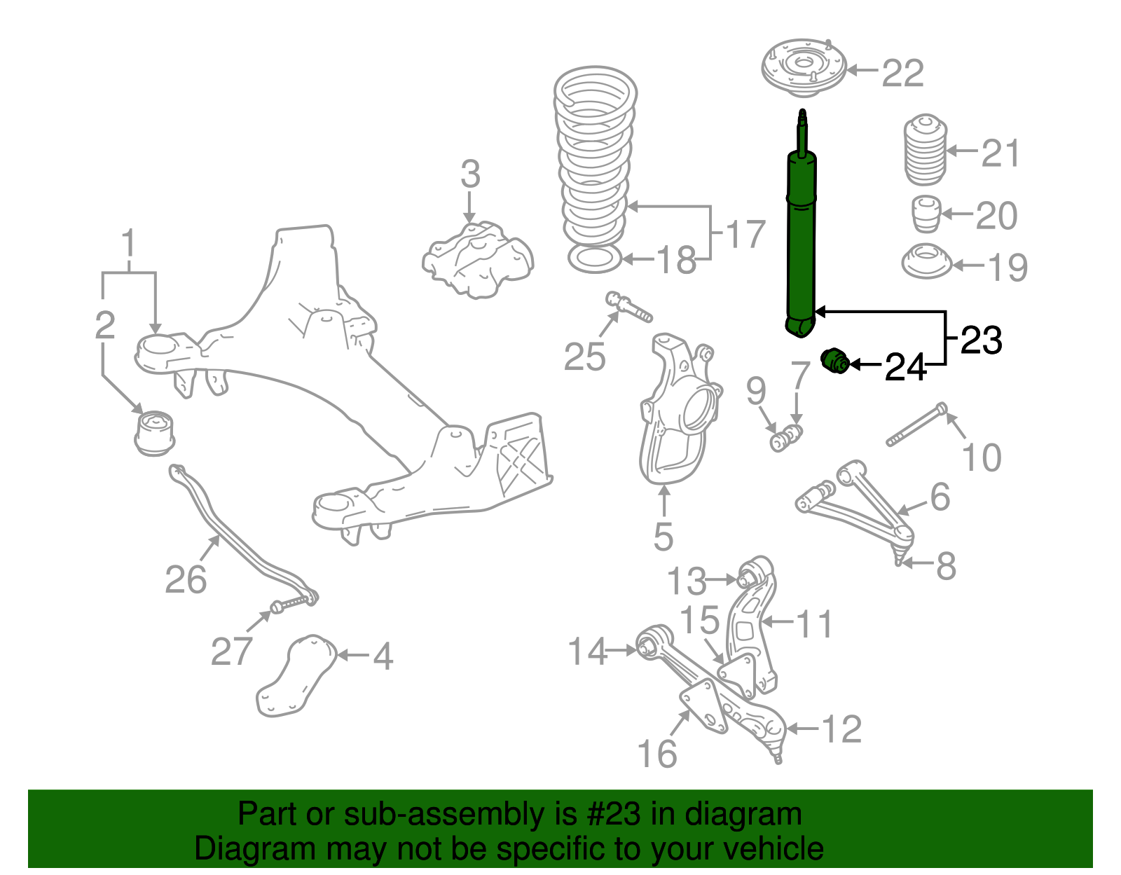 1997-2006 Jaguar Shock Absorber MJA2140DJ | OEM Parts Online