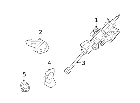 Steering Column Assembly for 2008 Mercury Milan #0