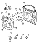 YP611L2AB - : Front Door Trim Panel, Left for Mopar Image