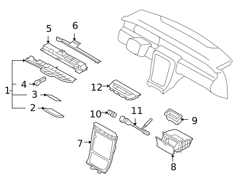 Instrument Panel Components for 2006 Kia Amanti #0