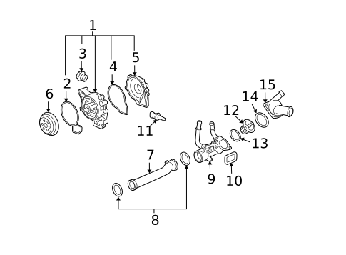 Water Pump & Related Components for 2011 Chevrolet HHR #0