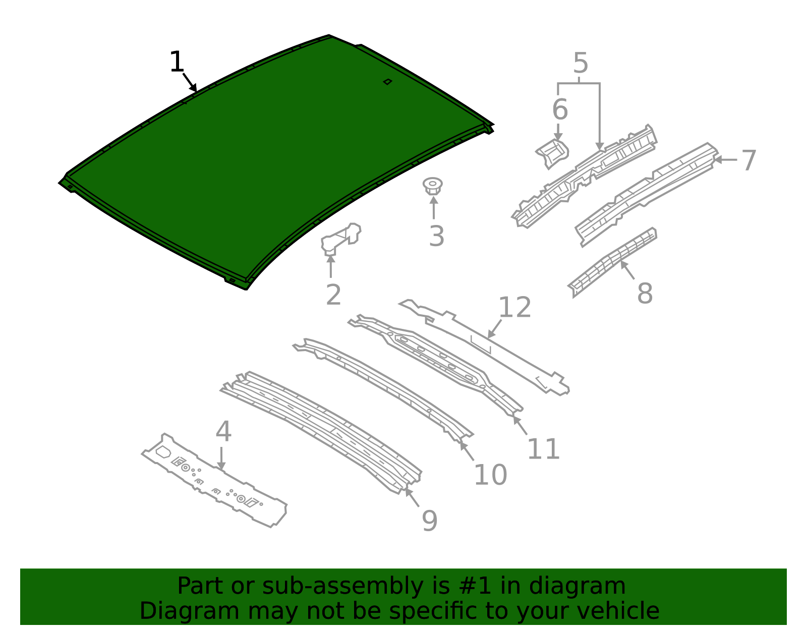 Roof Panel D5YN-70-600 | Mazda Parts Factor