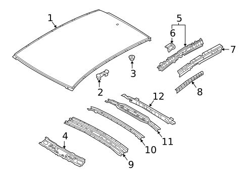 Roof & Components for 2019 Mazda CX-3 #1