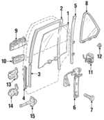 73450SM5A00 - Body: Door Glass for Honda: Accord Image