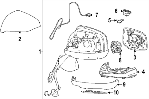 Outside Mirrors for 2025 Lexus LX700h #0