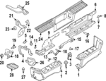 W520116S442 - : Bracket Nut for Ford: F-250 Super Duty, F-350 Super Duty, F-450 Super Duty Image