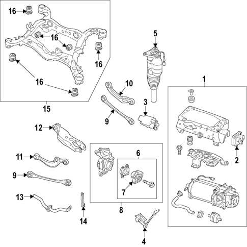 Rear Suspension for 2024 Audi A8 Quattro #1
