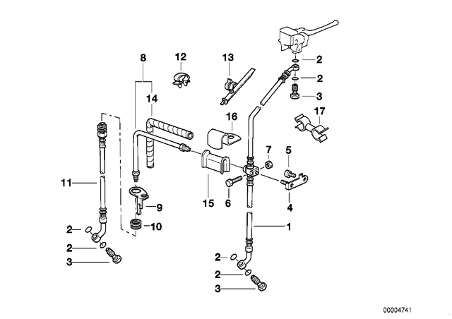 34322331050 - : Brake Hose for BMW-Motorrad Image