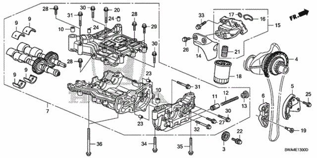 Oil Pump (-'09) for 2007 Honda CR-V #0