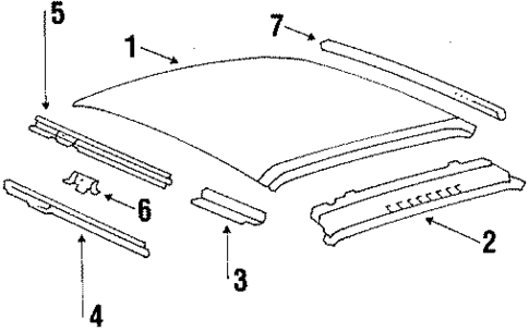 Roof for 1987 Pontiac T1000 #0