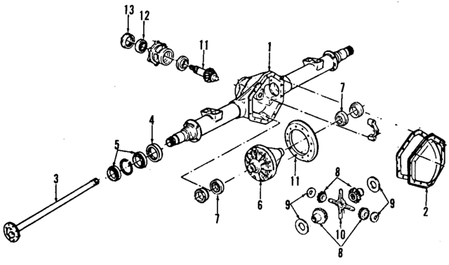 12471255 - Universals &amp; Rear Axle: Axle Housing for GM Image