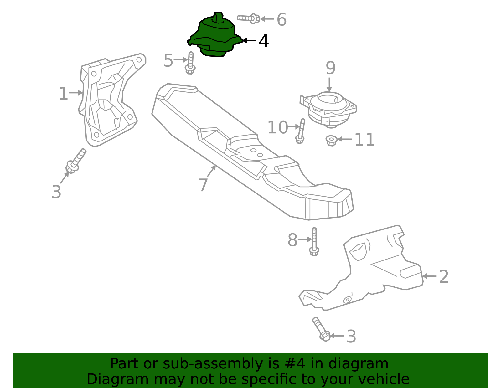 Genuine OEM Mount | 463-240-06-00 | Fits Select 2019-2025 Mercedes-Benz ...