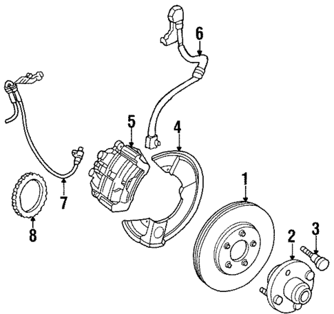 Front Brakes for 1996 Ford Taurus #0