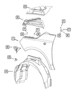 6509722AA - Body Sheet Metal Except Doors: Spring Nut for Mopar Image