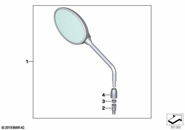 71609443674 - : Mirror for BMW-Motorrad Image