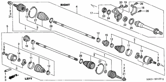 Driveshaft for 1999 Acura TL #0
