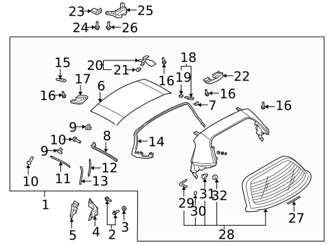 Top & Components for 2009 Mazda MX-5 Miata #1