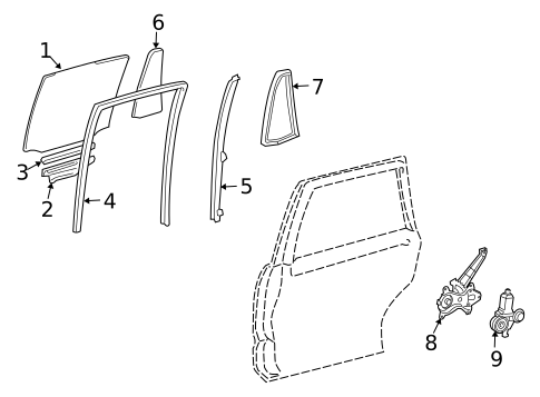 Glass - Rear Door for 2010 Toyota Land Cruiser #0