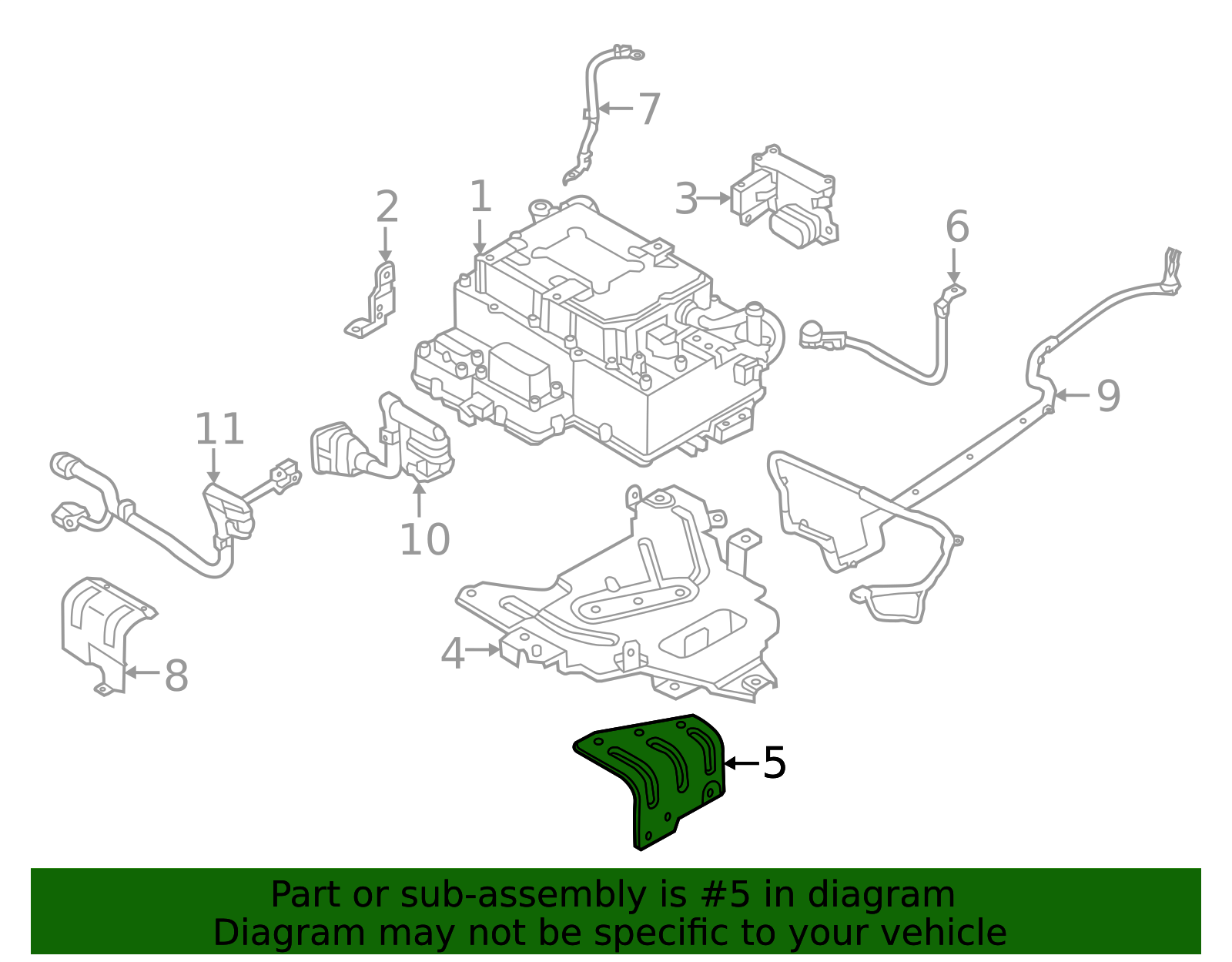 2011-2015 Hyundai Sonata Drive Motor Inverter Bracket 36606-3D000 ...