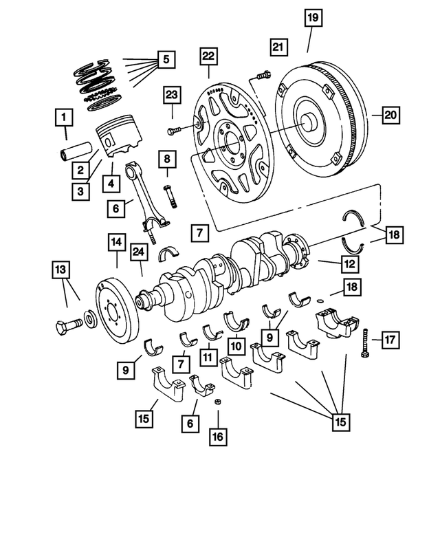 68067510AA - Engine 5.9L Eight Cylinder: B-size Piston Pin And Rod for Mopar Image