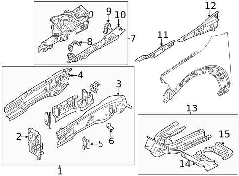 Structural Components & Rails for 2020 Mazda CX-30 #0