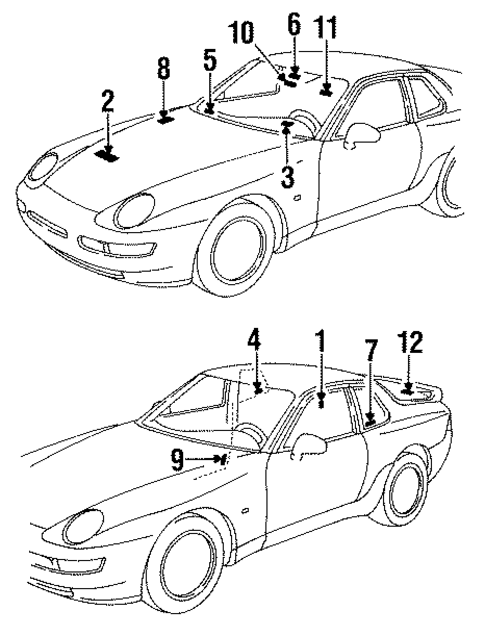 Labels for 1992 Porsche 968 #0