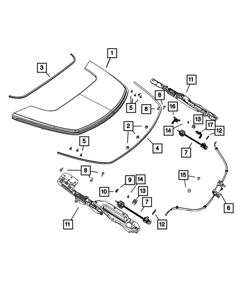 Roof Panels for 2007 Chrysler Sebring #4