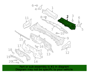 Cowl Grille KB3Z-21022A69-A | OEM Parts Online