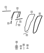 68458855AF - Doors, Door Mirrors and Related Parts: Door Glass Run With Glass Weatherstrip, Left for Mopar Image