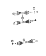 R5273546AF - Front Wheel Drive; Differential and Drive Line: Front Drive Shaft, Right for Mopar Image image