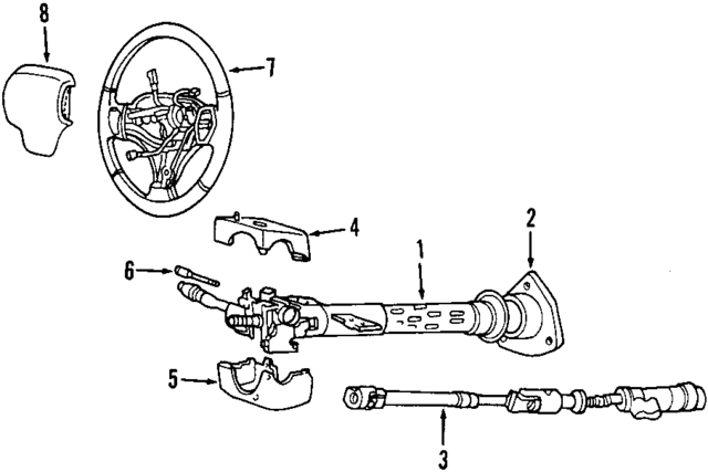 4897113AA - Steering: Steering Column for Mopar Image