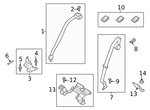 Rear Seat Belts for 2018 Lincoln MKZ #0