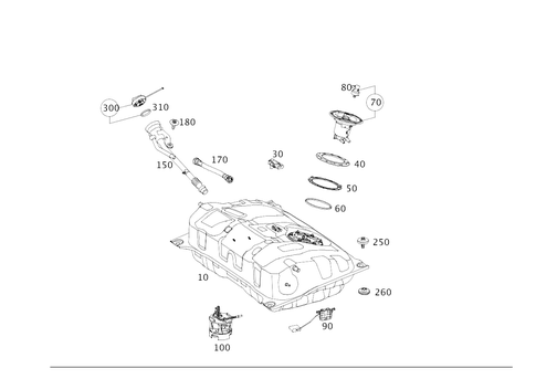 Fuel Tank with Detachable Parts for 2018 Mercedes-Benz AMG GT R #0