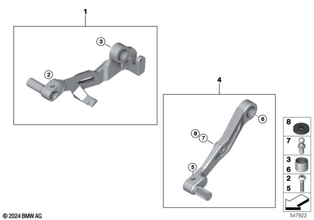 77255A65988 - Design: Shift Lever, Adjustable for BMW-Motorrad Image