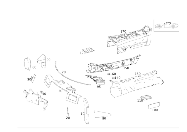 1906822800 - Panelling: Damping, Substructure for Mercedes-Benz Image image