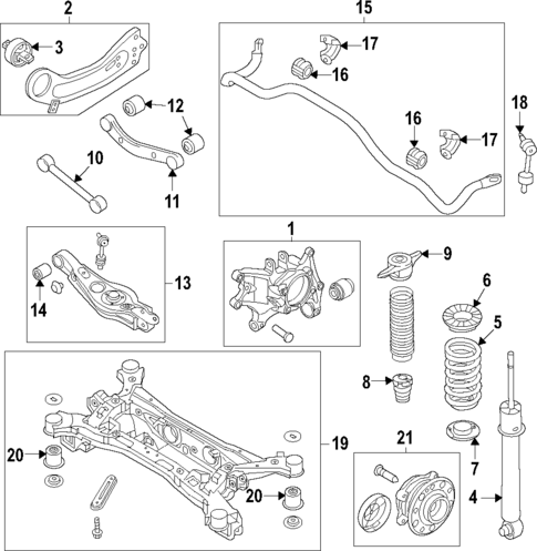 Rear Suspension for 2023 Hyundai Palisade #0