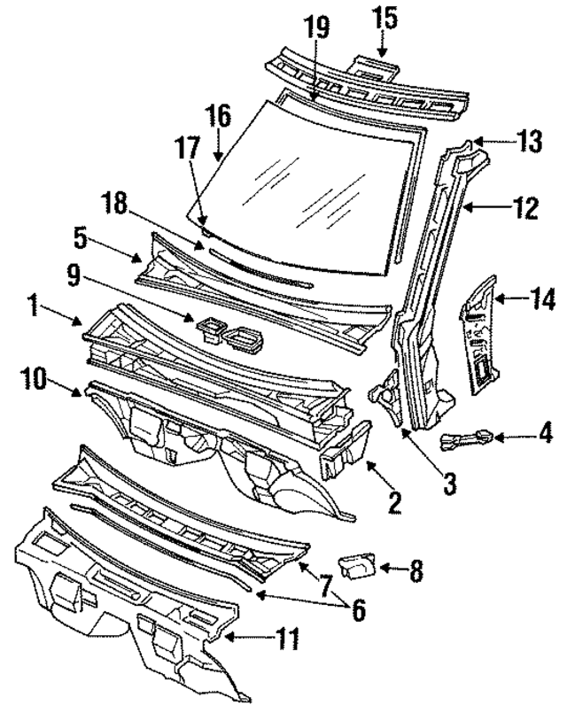 65021AA020 - : Windshield Seal for Subaru Image