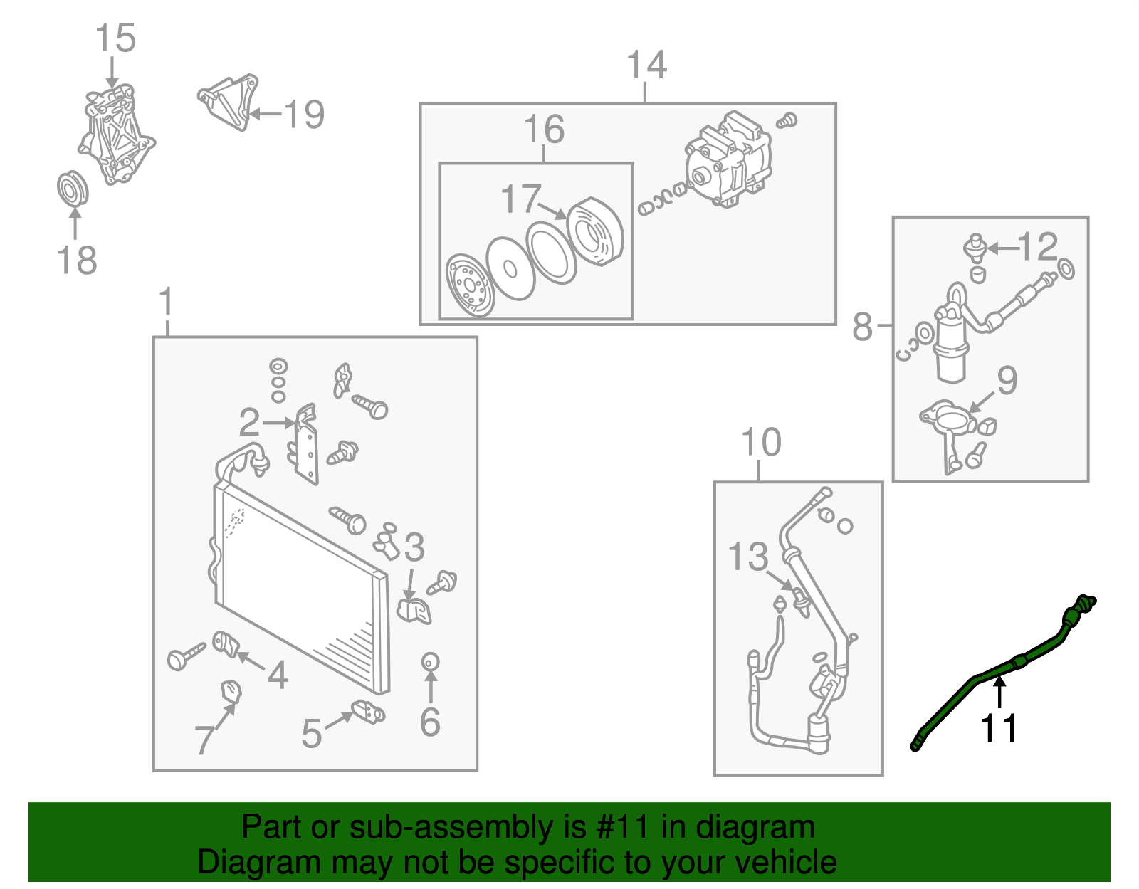 Low Pressure Hose - Nissan (92440-7B000)