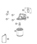 5047084AB - 2.4L Gas; Engine: Oil Filter Adapter Gasket for Mopar Image image