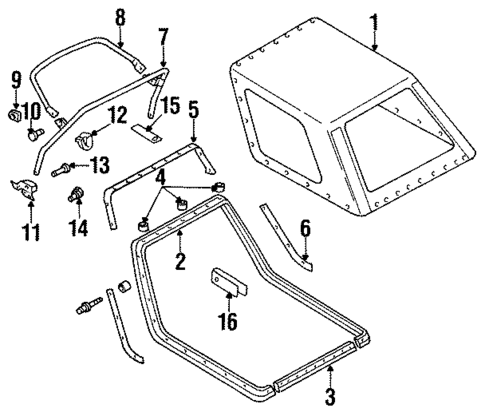 Folding Top for 1992 Isuzu Amigo #0