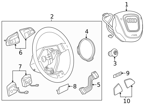Steering Wheel & Trim for 2013 Audi A4 Quattro #0