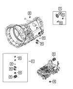 68142479AB - Transmission: Transmission Plug Kit for Chrysler: 300 | Dodge: Challenger, Charger | Jeep: Grand Cherokee, Grand Cherokee L | Ram: 1500 Image