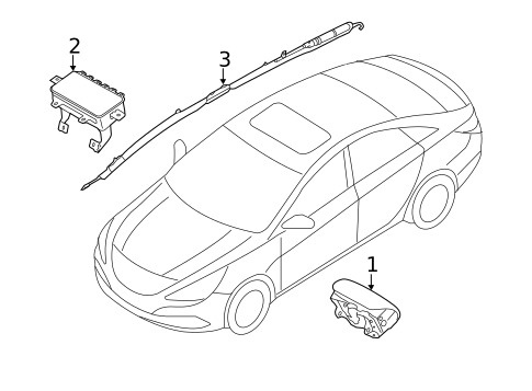 Air Bag Components for 2012 Hyundai Sonata #1