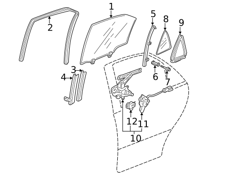 Rear Door for 2003 Acura TL #1