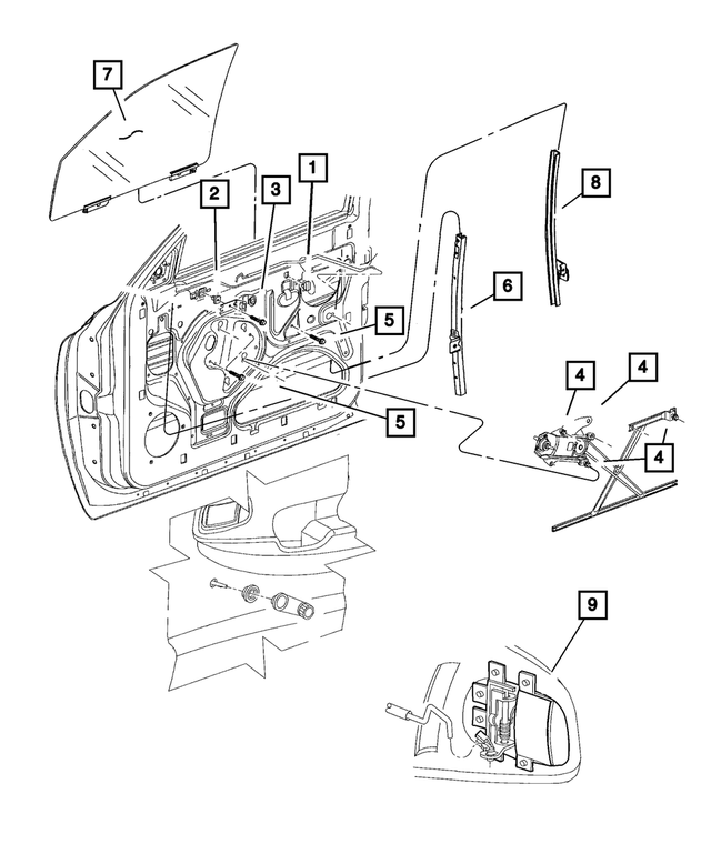 « 4673358AF – Doors and Related Parts : Loquet De Porte Tringle, Côté Gauche pour Mopar Image »