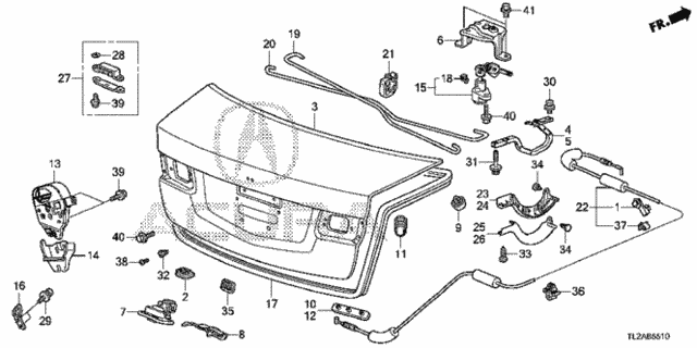 Trunk Lid for 2014 Acura TSX #0